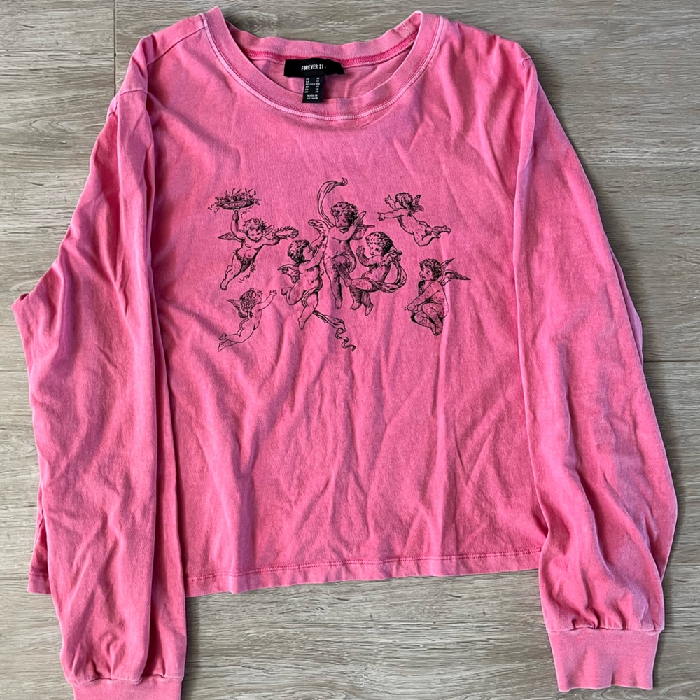 Pink long sleeve shirt, Roman babies design